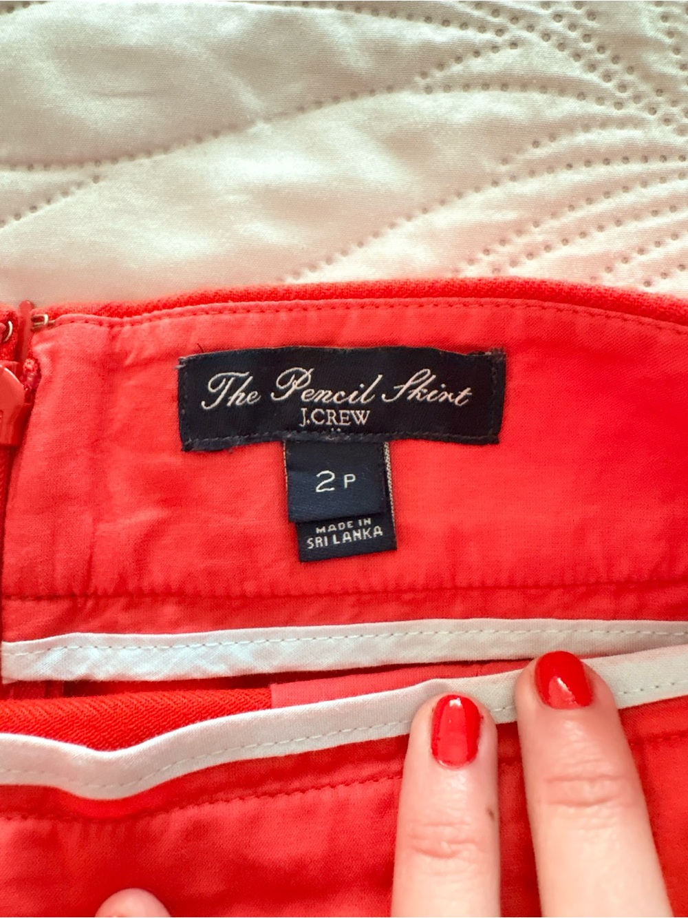 J. Crew 1red and 1white  Pencil Skirt